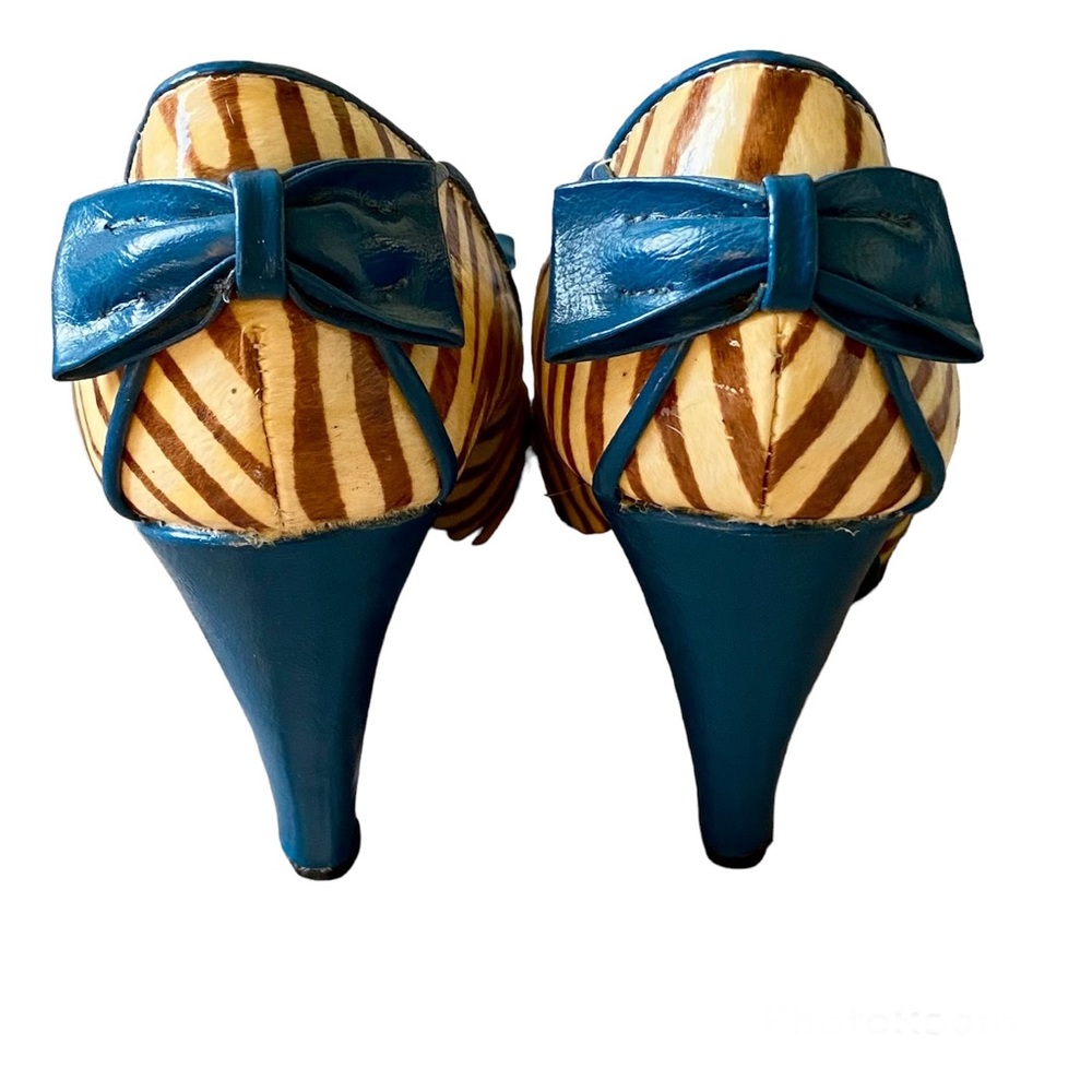 HOST PIC! NAUGHTY MONKEY ‘Nookie Wedge’ in Teal Size 9.5 - Picture 7 of 11